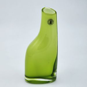 Ikea OKKSO Handmade Quality Lime Green Glass Vase